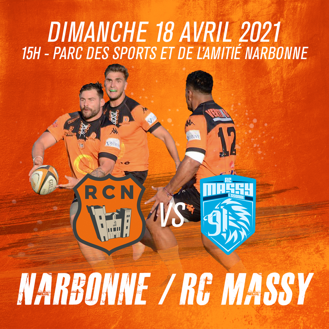RC Narbonnais – RC Massy Essonne dimanche 18 avril 2021