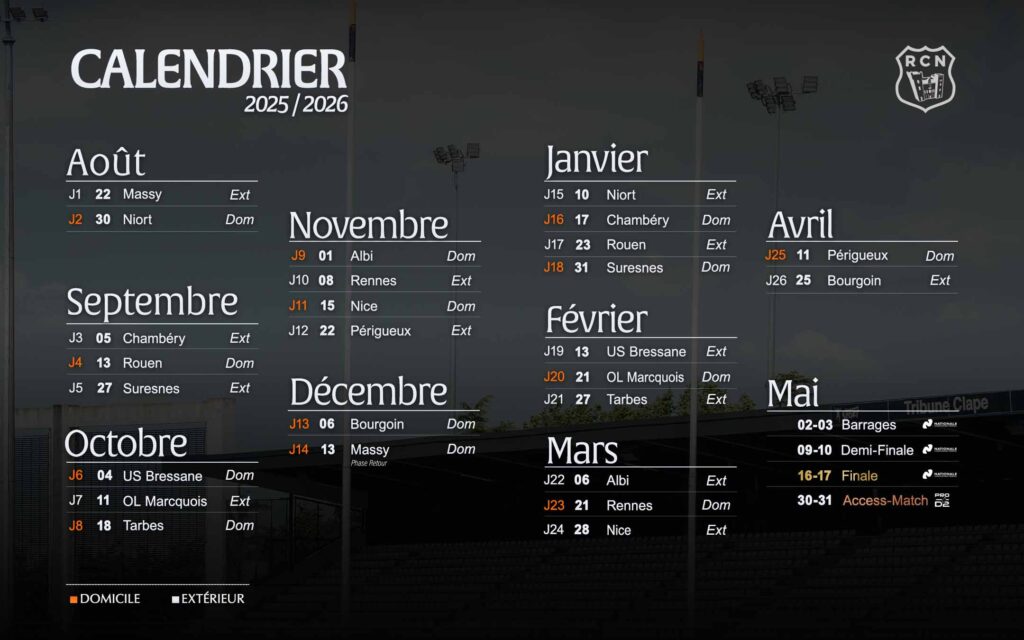 calendrier racing