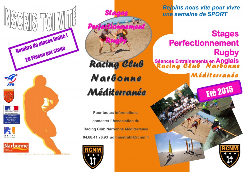 Tryptique rugby vacances gris 2015